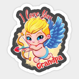 Valentine's Day - Love you Grandpa! Sticker